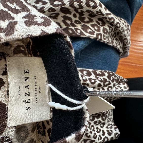 Sezane Felix Leopard Jumper Size S NWT - Picture 9 of 9